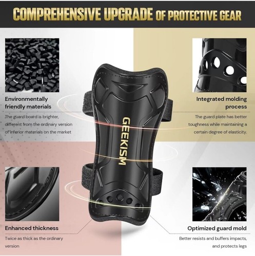 S-size Geekism Soccer Shin Guards for Youth Kids Toddler, Protective Soccer Shin - Picture 5 of 7