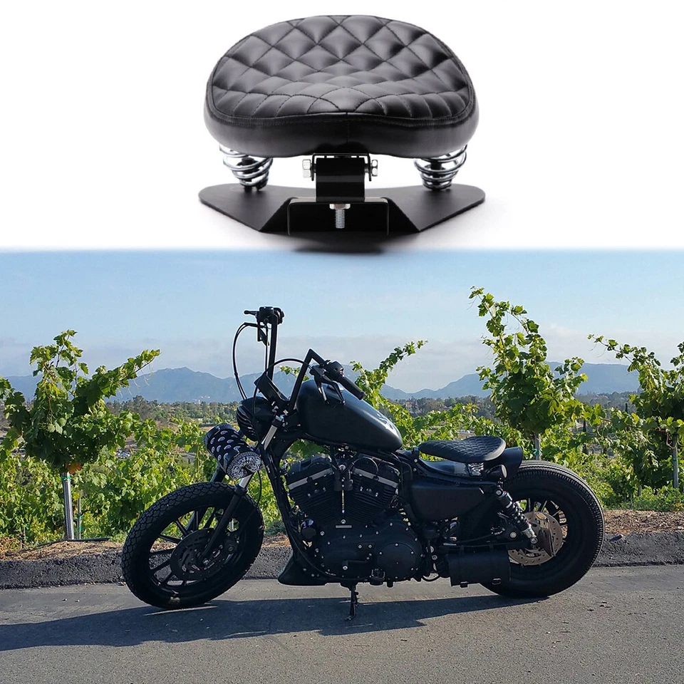 Muelle de asiento individual para motocicleta con soporte base para bobber Honda CM250C CM400E CM450E Foto 4 de 4