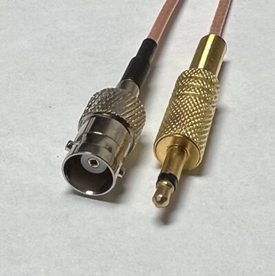 BNC Female to 3.5mm 1/8'' TS Male 50ohm RG316 Coax Low Loss RF Cable USA LOT