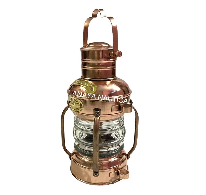 Copper Finish Oil/Anchor Lamp Leeds Burton Ship Oil lamp