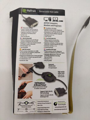 ReTrak etwm5bk ausziehbares VGA Kabel