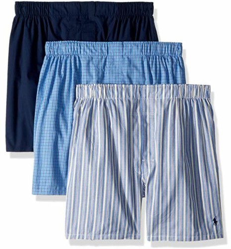 3 PANTALONES CORTOS BOXER RALPH LAUREN POLO BLANCO TEJIDO AZUL ALGODÓN - TALLAS: S M L XL 2XL - Imagen 51 de 78