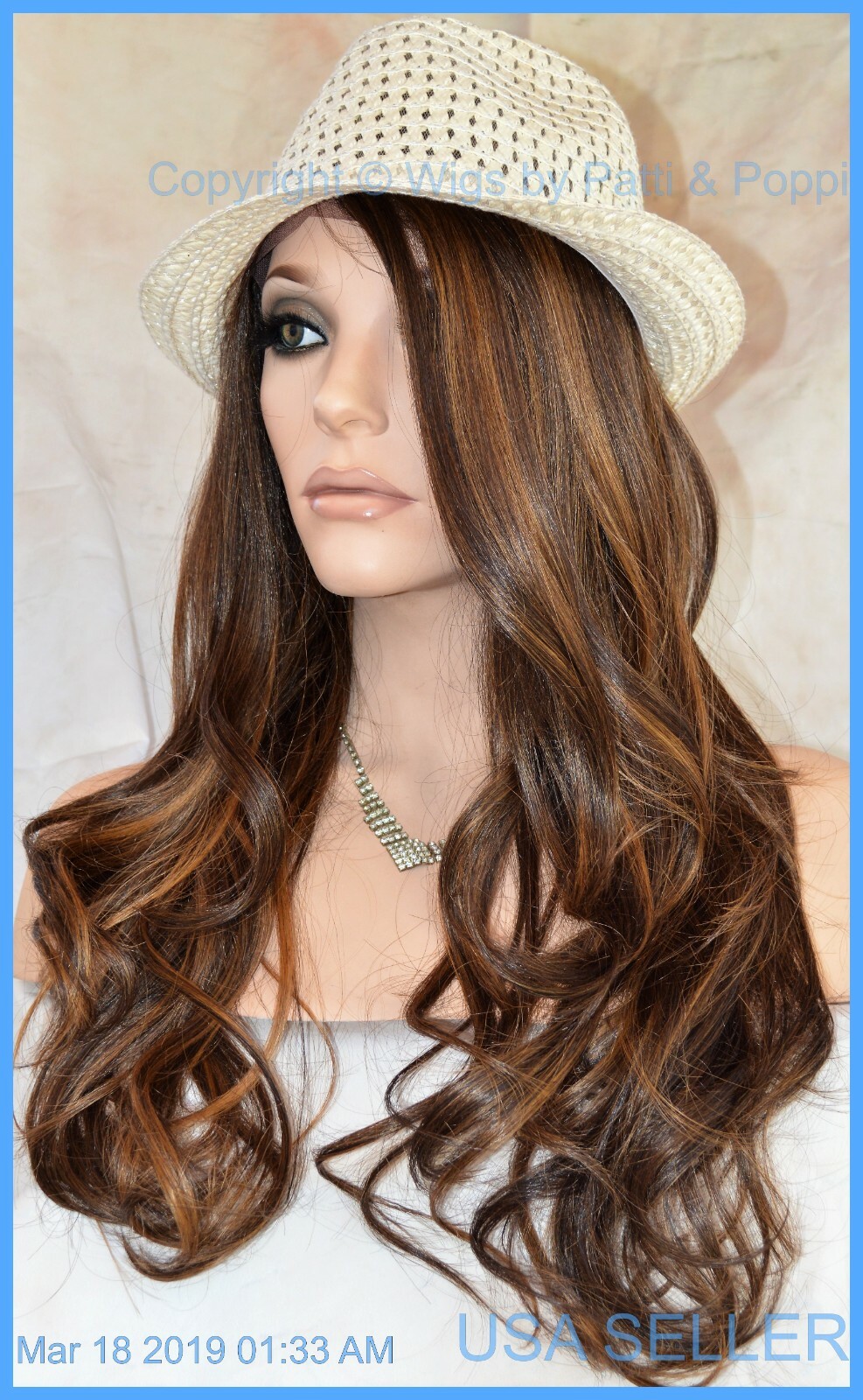 LACE FRONT SYNTHETIC/HUMAN HAIR BLEND CASCADING WAVES SIDE PART P27.4.30 1334 18879062210 eBay