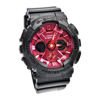 CASIO G-SHOCK GMA-S120RB アナデジ ワールドタイム　赤 Casio G-Shock GMA-S120RB-1AJF Quartz Black Red Dial 45.9mm Watch