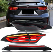 LED Tail Lights & Center Lamp for Toyota Corolla 2020-2024 E210 Black Rear Lamps