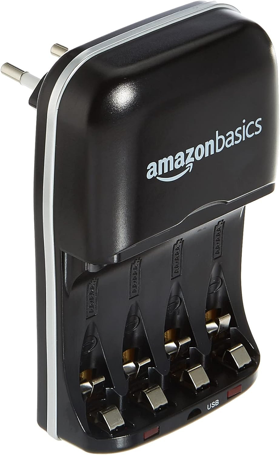Chargeur de piles Ni-Mh AA AAA USB noir pour vider les tiroirs