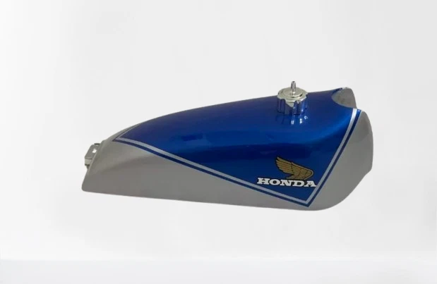 ADEQUADO PARA Honda TL 125 S BJ 1978 modelo alumínio azul prata tanque de gasolina com tampa - Imagem 4 de 4