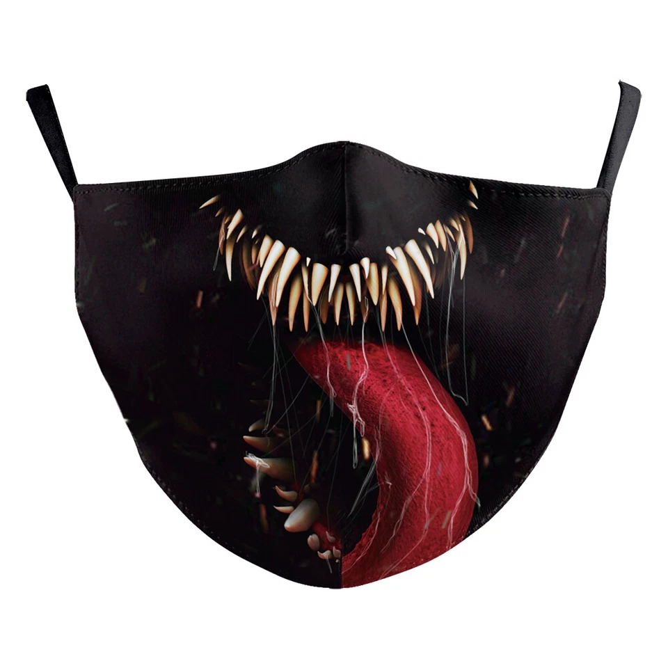 Adult Protective Facemasks 3D Skull Monster Joker Halloween Cosplay Mouth Masks - Image 3 of 4