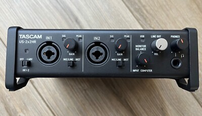 Tascam US-2x2HR Soundcard w/ USB cable + Manual, Brand New