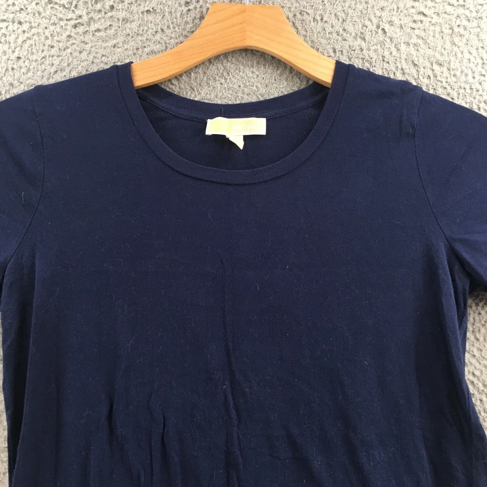 Camiseta Michael Kors Mujer L Azul Manga Corta Pullover Cuello Redondo Informal Foto 2 de 4