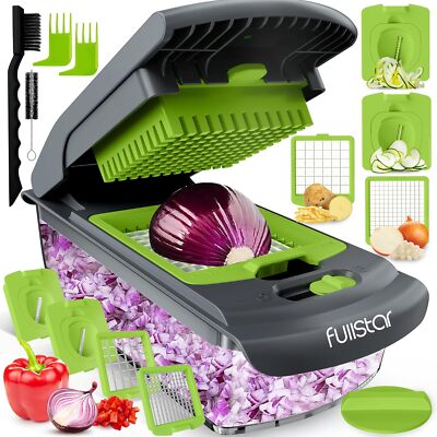 Fullstar Vegetable Chopper Food Onion Slicer Spiralizer Veggie Container