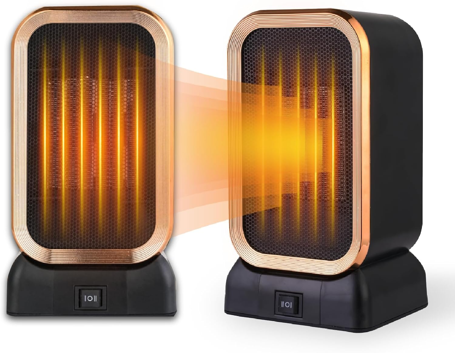 2 Pcs Space Heaters for Indoor Use Space Heater Office 800W/1000W PTC with Fast