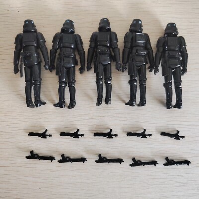 Lot 5 Star Wars Shadow Stormtrooper Black Trooper 3.75