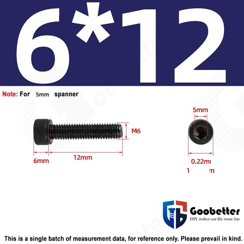 Tornillos de cabeza de enchufe negros M3-M8 Allen perno de accionamiento hexagonal acero inoxidable 4 mm ~ 50 mm - Imagen 63 de 82