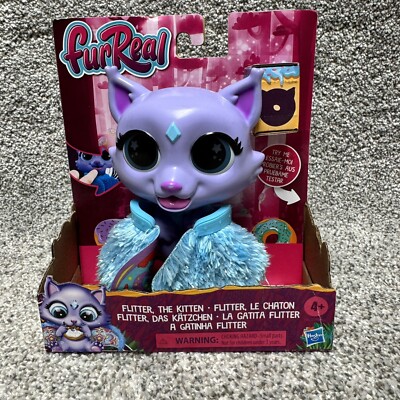 Hasbro FurReal Flitter The Kitten Interactive Feeding Toy Light and Sound