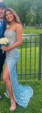 blue prom dress size 2