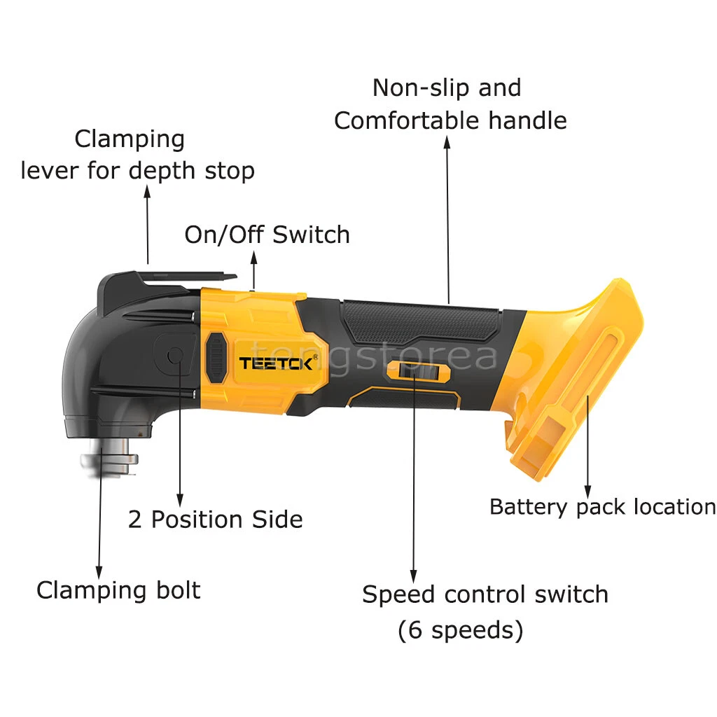 For DeWalt 18v Li ion Cordless Multi Tool Oscillating Sander Cutter Grinder Saw