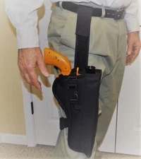 Black-Camo Drop Leg Thigh Holster TAURUS RAGING HUNTER 6.75, 8-3/8, 10.5 w/Scope