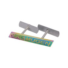 3d Mugen Neo Chrome Bolt On Universal Car Front Grill Emblem Decal Logo Badge