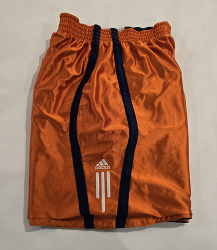 VTG Adidas Men's Reversible Basketball Shorts Orange Mesh White Navy XS-S - Picture 2 of 10