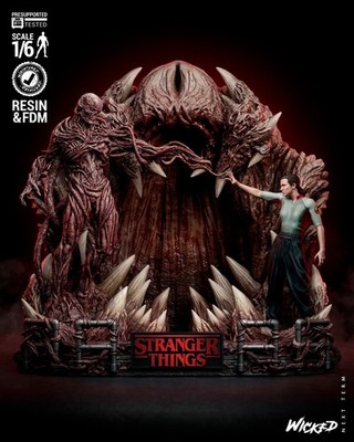 Stranger Things Diorama 1/6 or 1/8 Scale Statue 3D Print Kit Unpainted