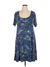 Karen Kane Women Blue Casual Dress 1X Plus