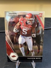 2021 PANINI PRIZM DRAFT PICKS #152 RAKEEM BOYD RC ROOKIE CARD (ARKANSAS). rookie card picture