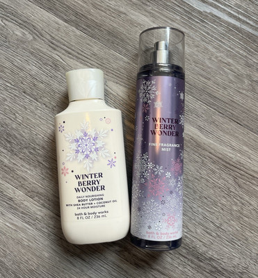 Bath & Body Works Winter Berry Wonder Lotion & Fine Fragrance Mist Set 8 oz