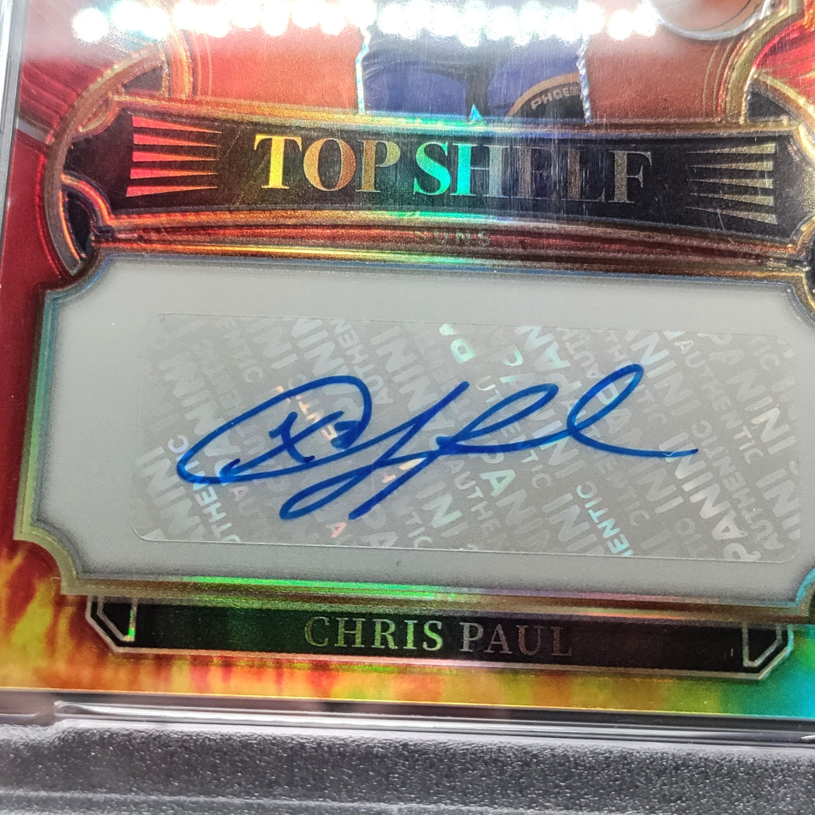 /25 Chris Paul Auto PSA 9 2022-23 Select TOP SHELF Tie-Dye Prizm Autograph SP view 3