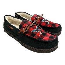 FOCO Women's NCAA Fleece Lined Comfort Moccasin Style Slippers