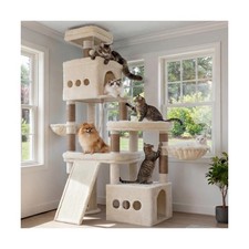 Heybly Cat Tree, 72.4-Inch Anti-Tip Cat Tower for Large Cats, All-in-One Cat ...