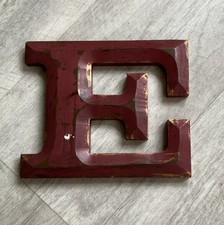 Make Market Rustic Red Letter E Wall Decor Alphabet Distressed