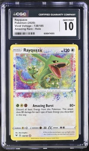 Rayquaza 138/185 Amazing Rare - Pokémon Vivid Voltage CGC 10 Gem Mint
