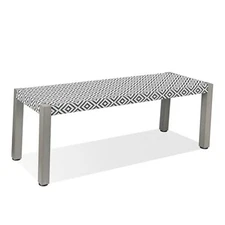 miaow Outdoor Bench, Indoor/Outdoor Seagrass，48" Benches,Garden Bench with 