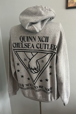 Quinn XCII Chelsea Cutler 2021 Stay Next To Me Tour Unisex Hoodie Large Grey