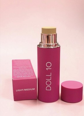 NEW~ Doll 10 Peptide BLUR Stick Foundation LIGHT MEDIUM Smooth Pores 