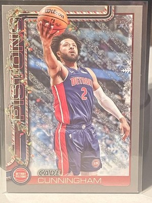 2025-26 Topps Holiday Basketball Silver Glitter Parallel Cade Cunningham