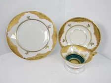August Roloff Hand Painted 3 Piece Art Deco Breakfast Set