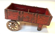 Arcade 1930  s Original Cast Iron Tractor Farm Wagon w/ Decal