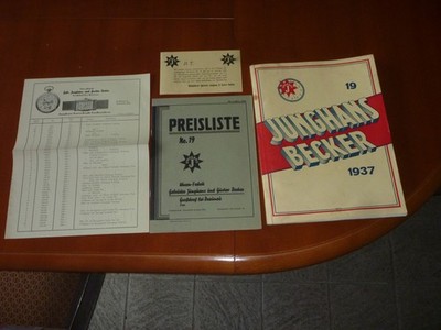 1937 Junghans-Gust.Becker Katalog Uhren Tischuhren Wanduhren Wecker Kaminuhren