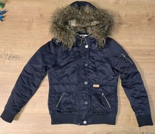 Winterjacke Damen Größe S, Dunkelblau Mit Kunstfellkragen, QS by S. Oliver