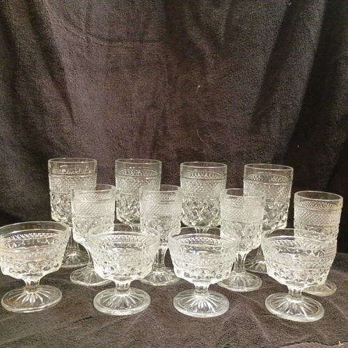 Vintage Anchor Hocking Wexford Water Glasses Juice Glasses, Desert Cups 16pc