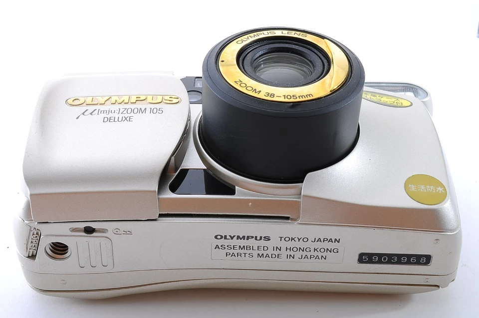 [Near Mint w/strap] Olympus μ mju Zoom 105 Deluxe  35mm Film Camera Japan #3968 - Image 4 of 4