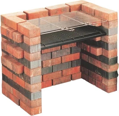 Landmann Heimwerker Kohlegrill DIY Grill 67x39 cm Outdoor Grillrost Ascheschale