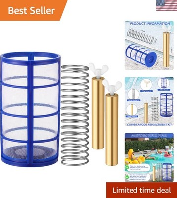 6-Pc Copper Anode Replacement Kit for Solar Pools - Reduces Chlorine Effectively