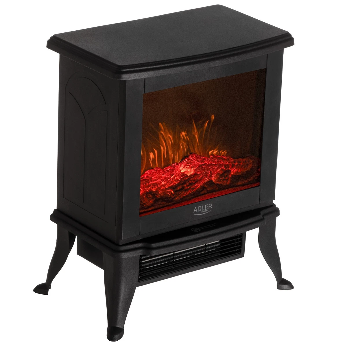 Adler AD 7754 Chimenea eléctrica 1800W 2 niveles 3D llama