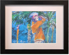 Leroy Neiman Signed in The Plate Byron Nelson Newly Framed Matted Art Print