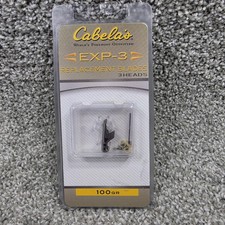 Cabela's EXP-3 Broadhead Replacement Blades 3 Heads 100gr Silver 9 Blades