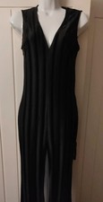 House of Cb Black Flared Jumpsuit Size S 8-10 In Great Condition