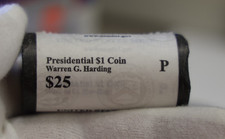 2014 - P Warren G. Harding 25-Coin Presidential Dollar Roll BU Mint Roll